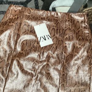 Zara Snake Print Skirt